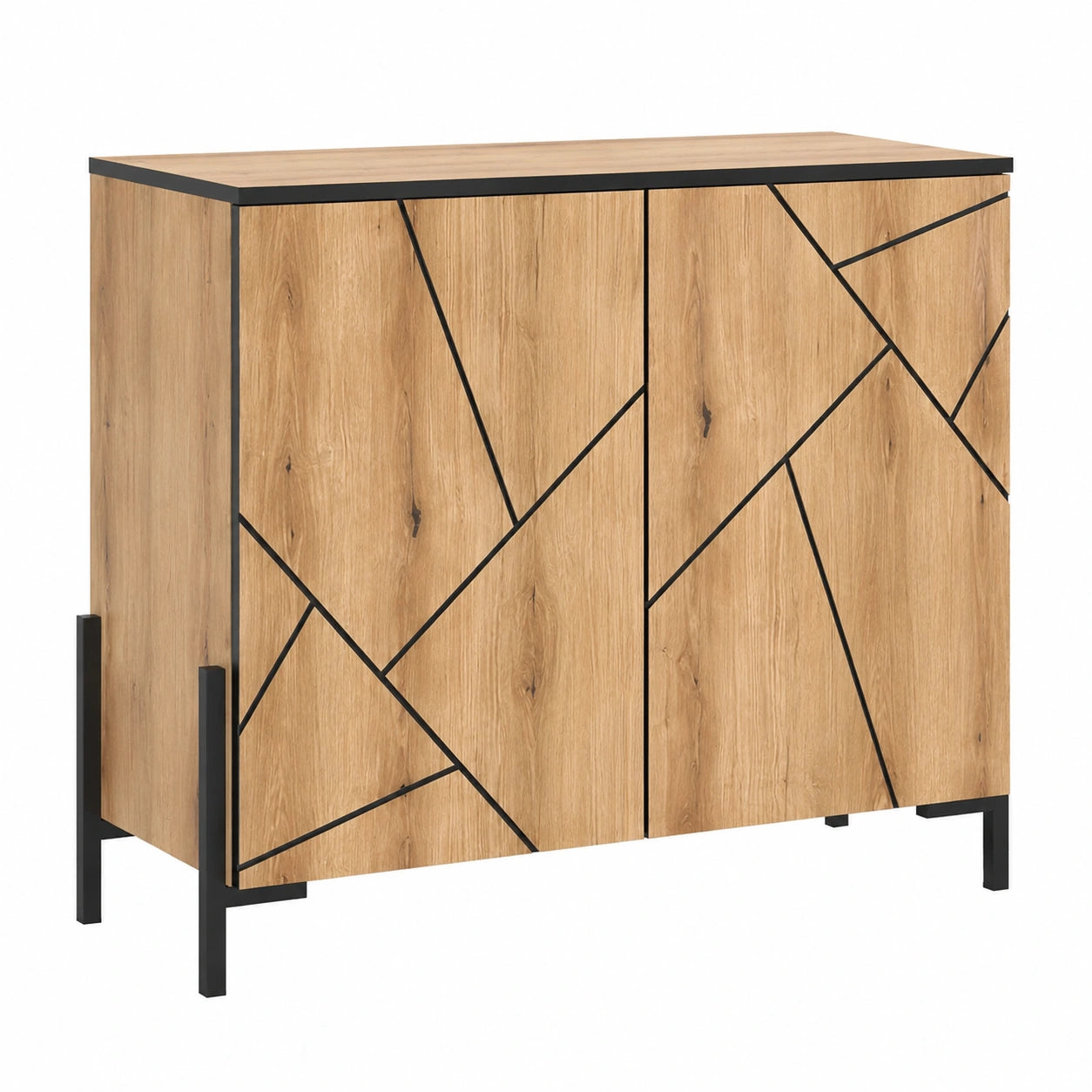 Commode en chêne pour rangement chambre, 84x80,1 cm