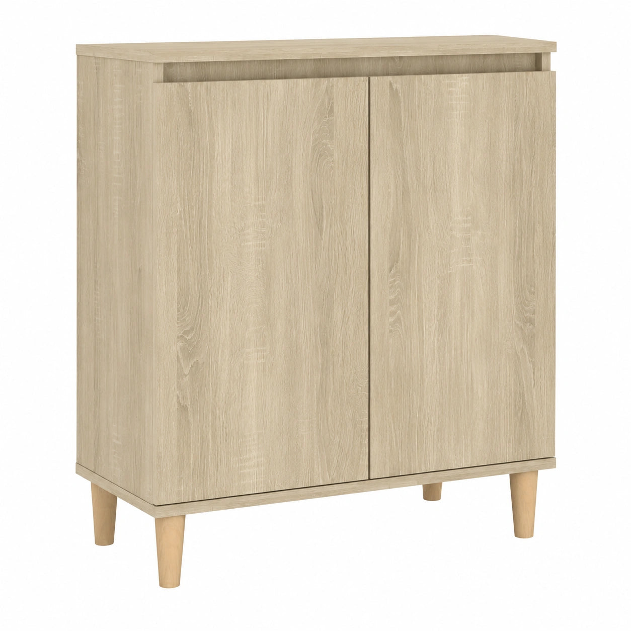 Buffet en Chêne Sonoma avec Pieds en Bois 60x35x70 cm