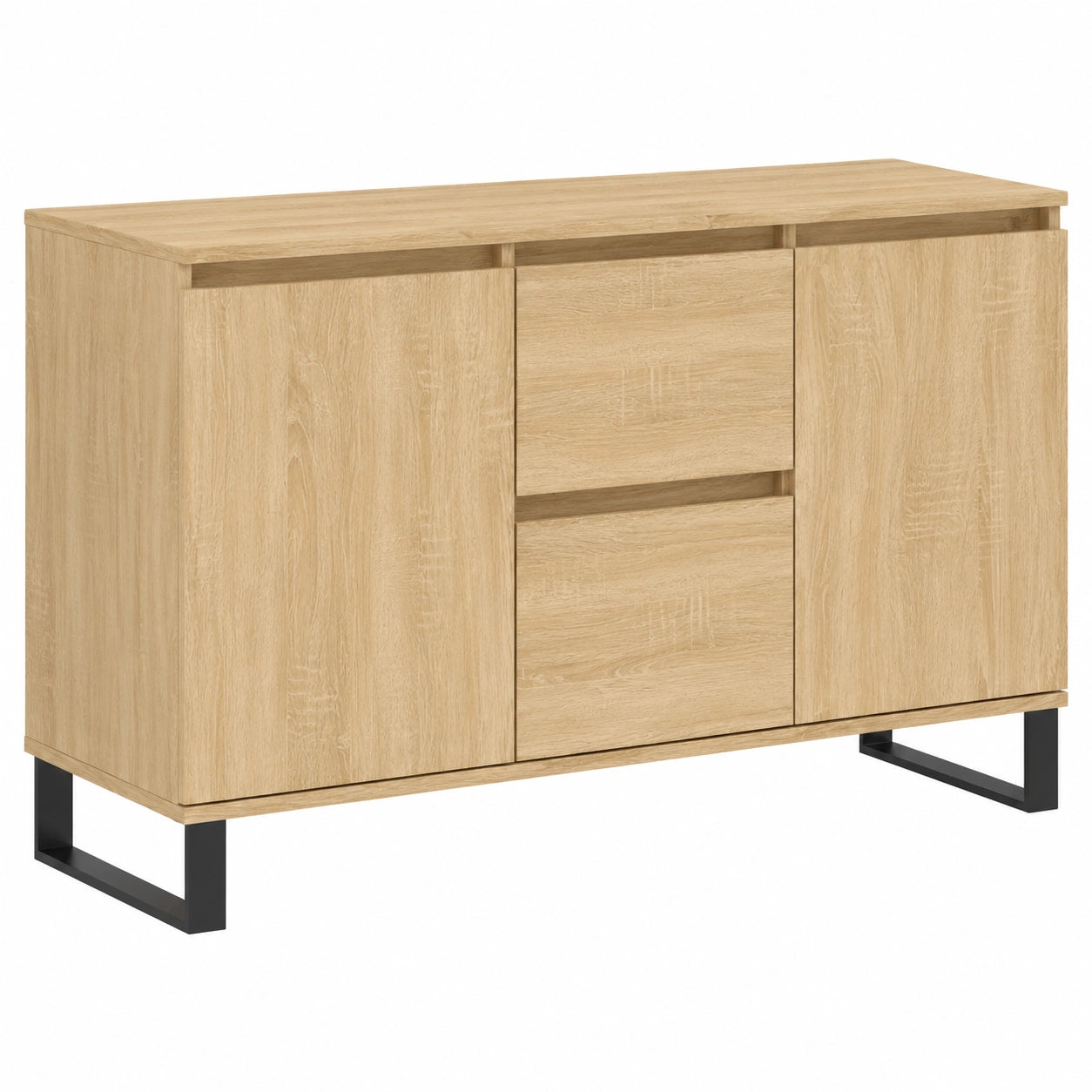 Buffet en Bois avec Pieds et Rangement Intérieur