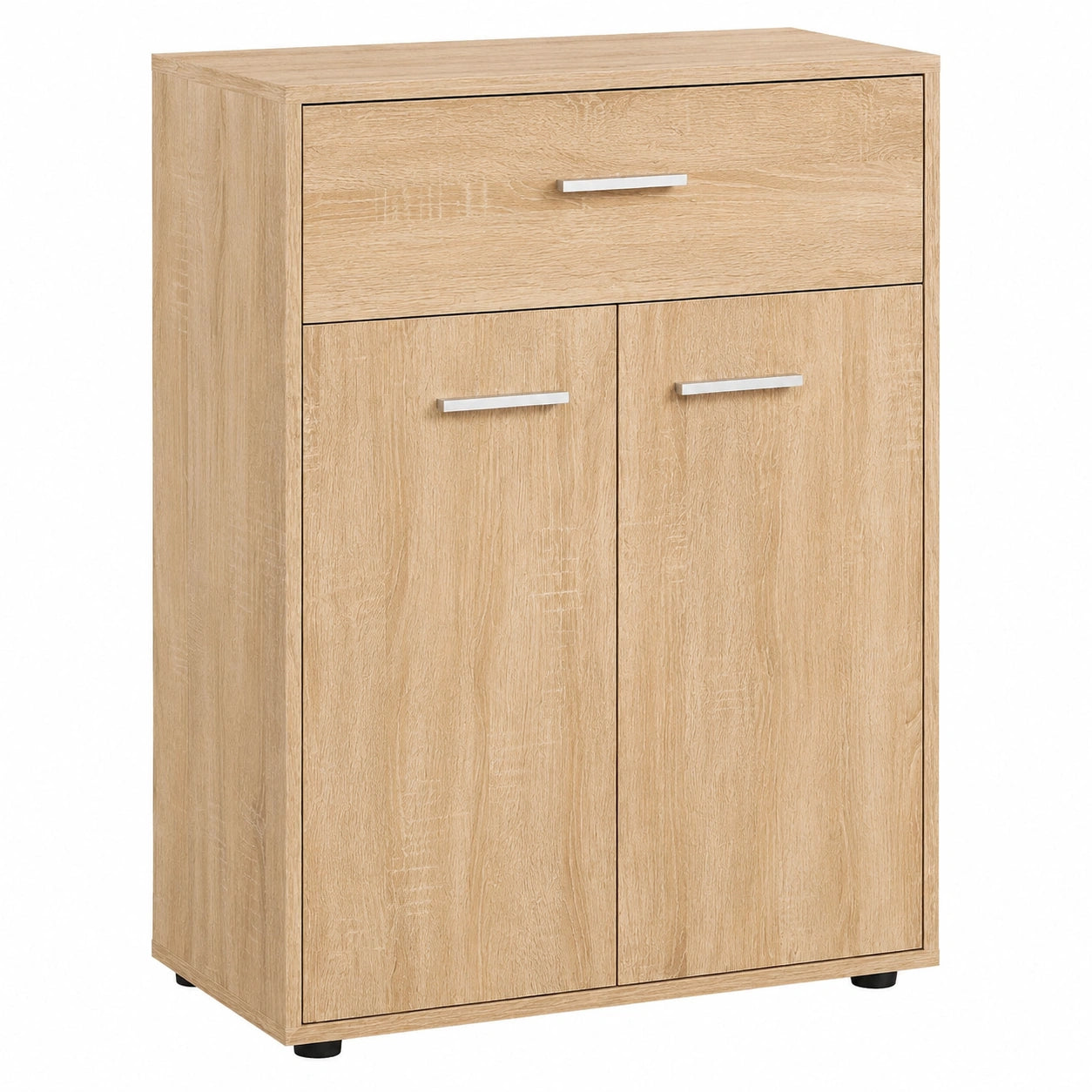 Buffet de Rangement en Chêne Sonoma avec Tiroir et Portes