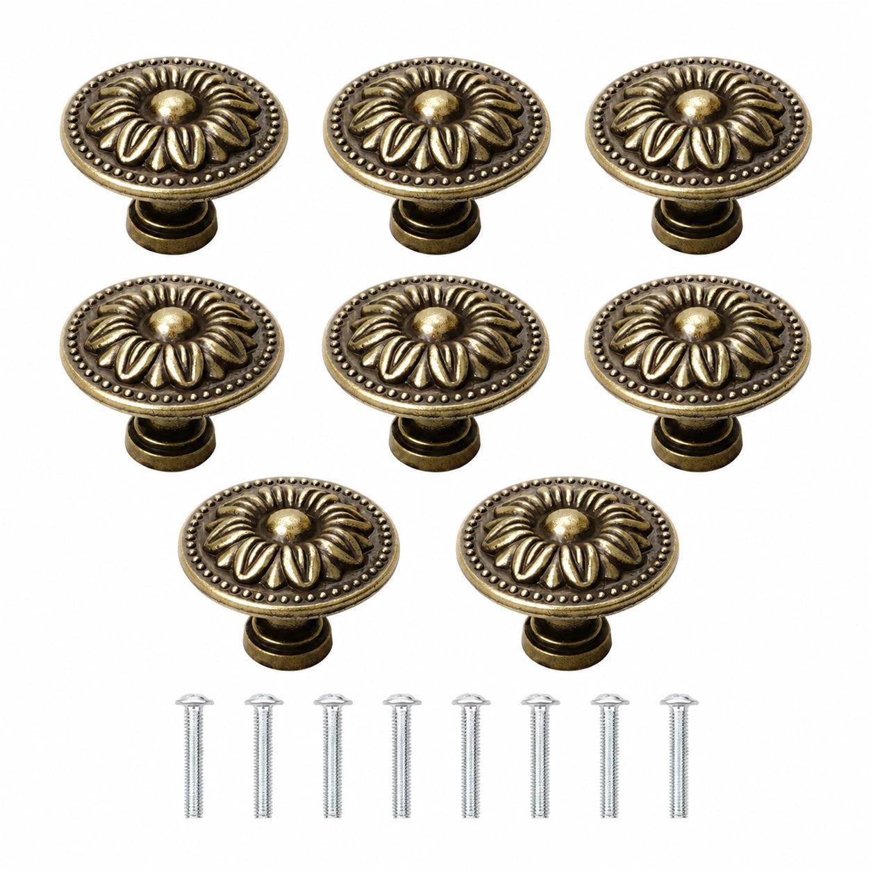 Boutons de Portes Vintage pour Meubles de Cuisine - Lot de 8