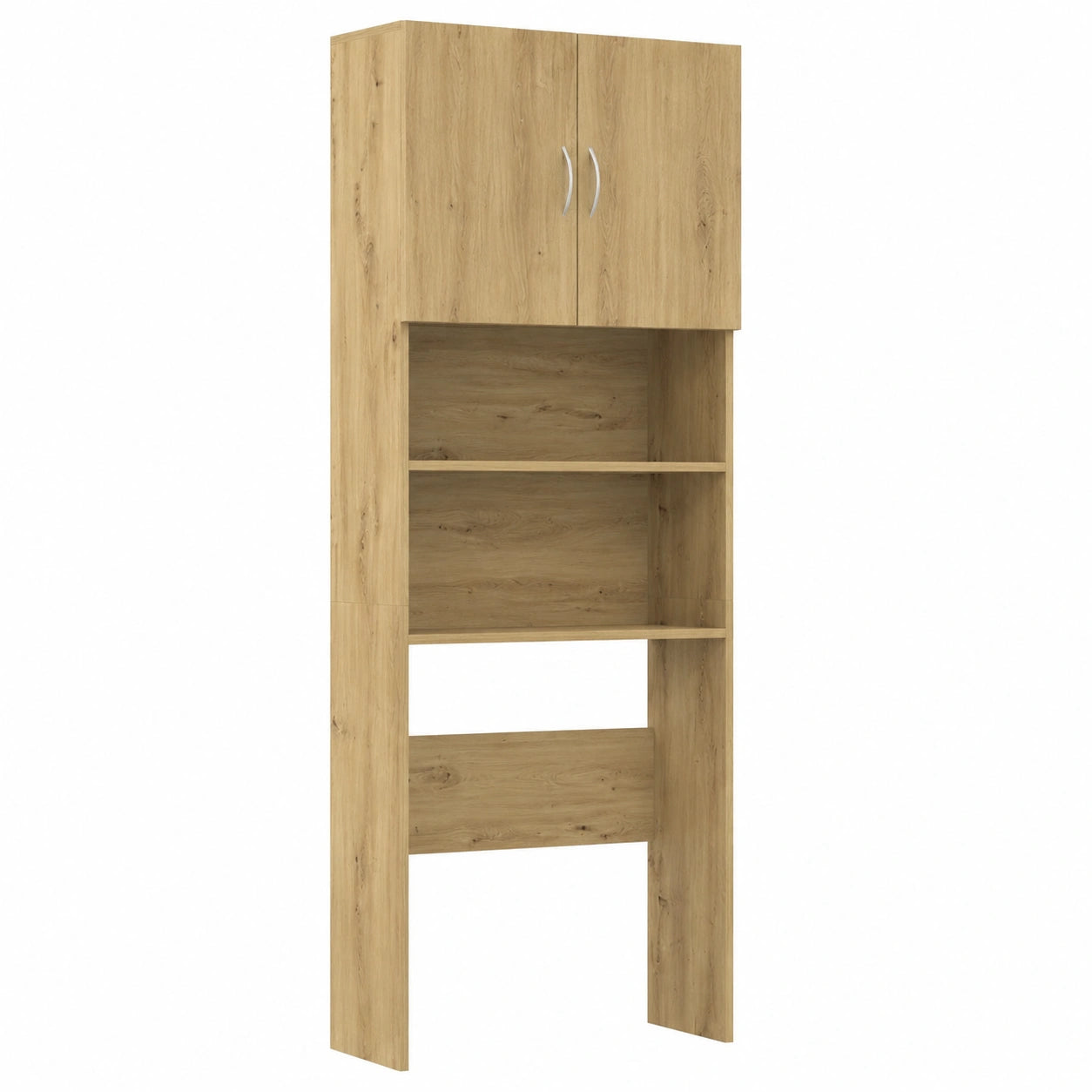 Étagère pour machine à laver en bois naturel