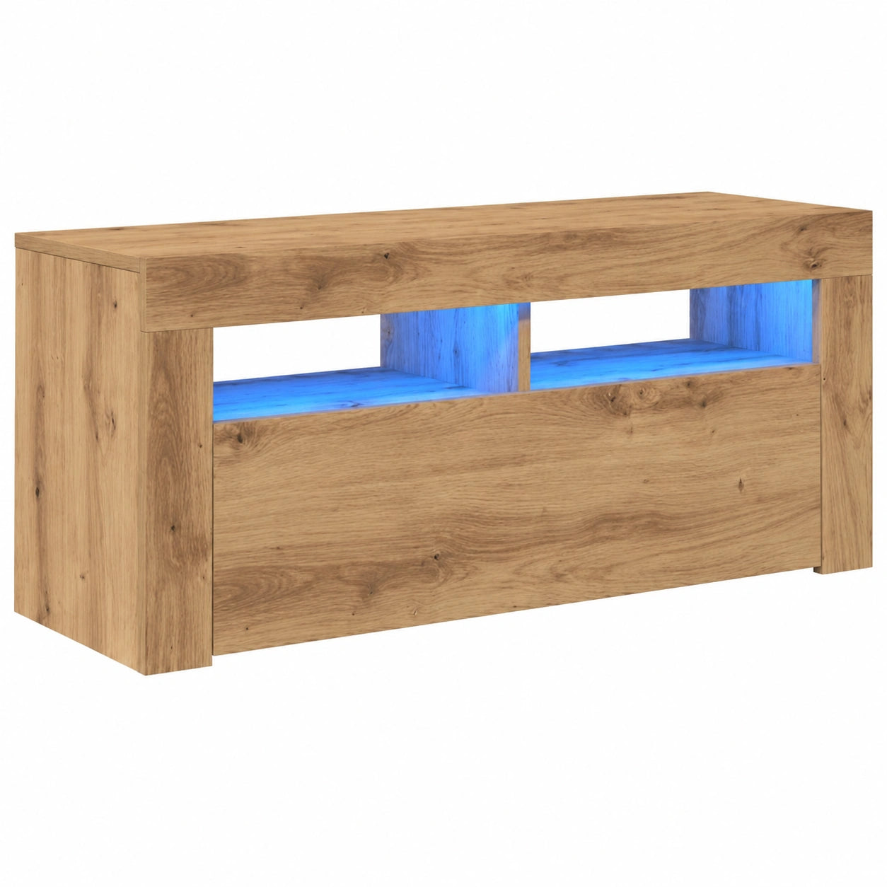 Meuble TV avec Éclairage LED en Bois d'Ingénierie