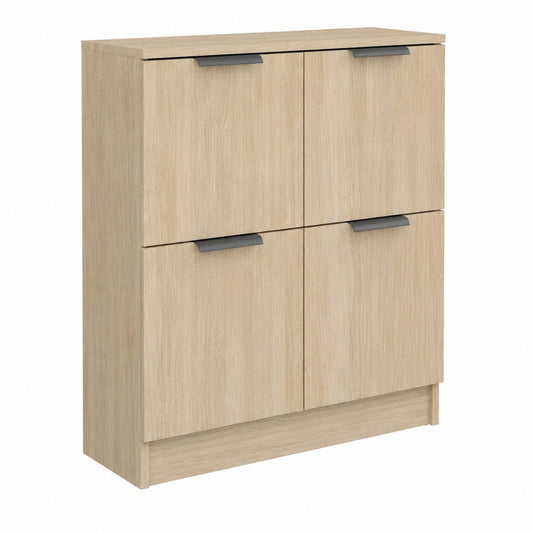 Buffet en Bois d'Ingénierie avec Compartiments de Rangement