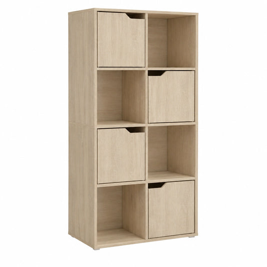 Bibliothèque modulable 8 cubes avec rangements fermés