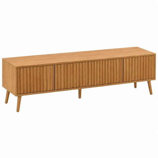 Meuble TV 4 Portes en Chêne 160x40x45 cm