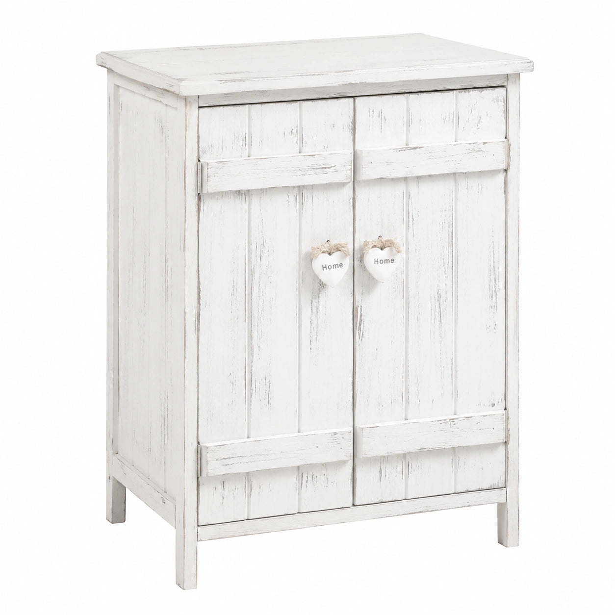 Buffet de Rangement Bois Blanc 2 Portes pour Chambre et Salon
