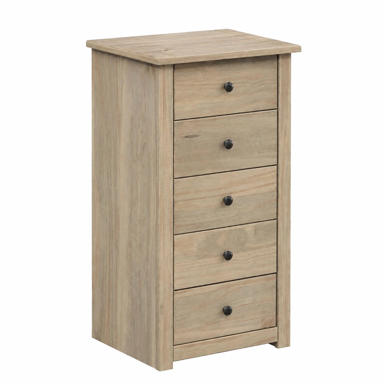 Commode à 5 tiroirs en chêne et pin pour chambre à coucher