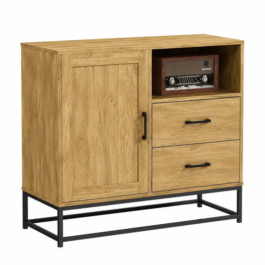 Buffet Moderne avec Tiroirs et Étagère Réglable pour Salon et Cuisine