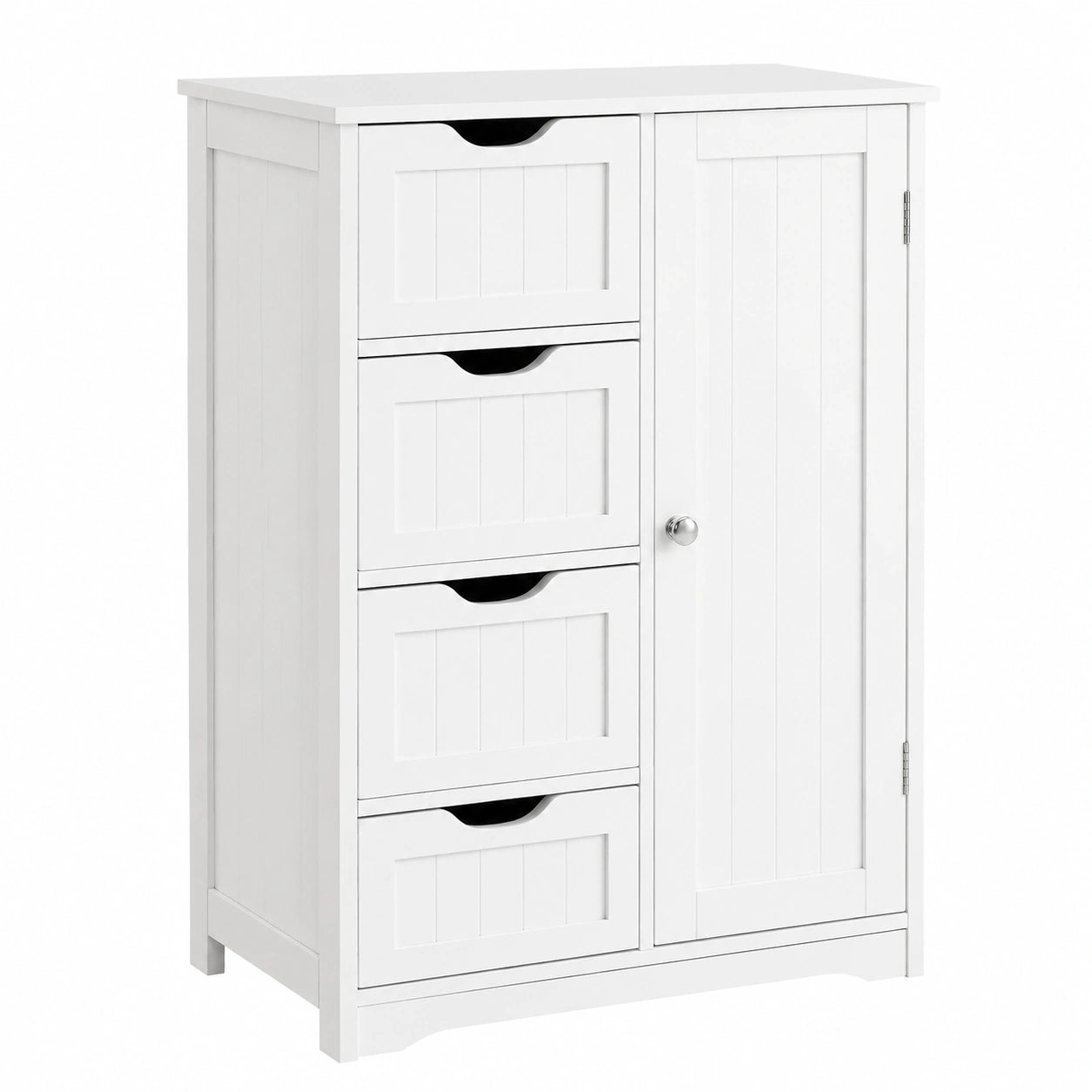 Armoire de salle de bain vintage avec étagères en blanc