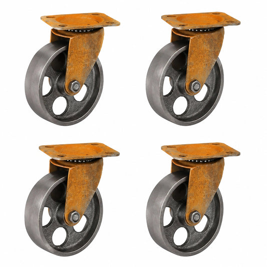 Roues Pivotantes Rustiques pour Meubles 75mm avec Forte Capacité