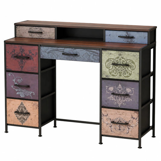 Table de Maquillage Vintage avec Rangement Multifonction