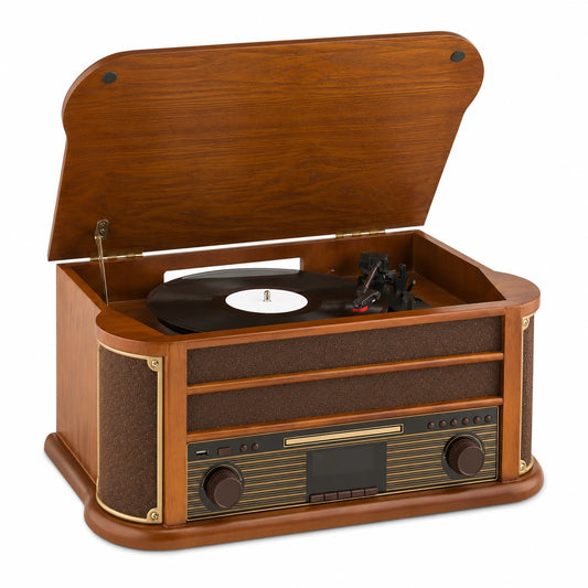 Tourne-disque Bluetooth avec Enceinte et Lecteur USB/CD