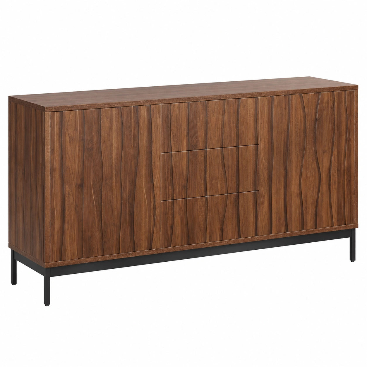 Buffet contemporain 3 tiroirs en bois de chêne